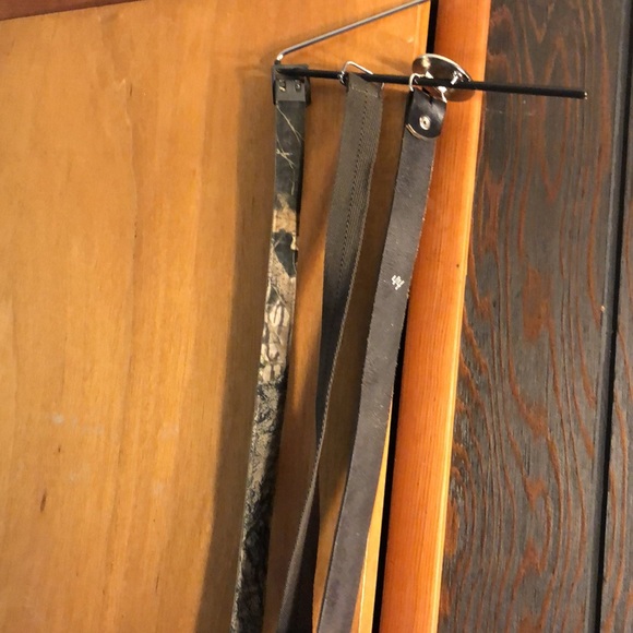 3 belts!  Ford Mustang black genuine leather belt,  and 2 utility OS belts. - Picture 2 of 14